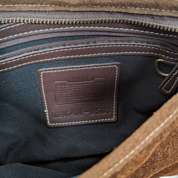 Vintage Coach Suede Shoulder Bag - Picture 2 of 4